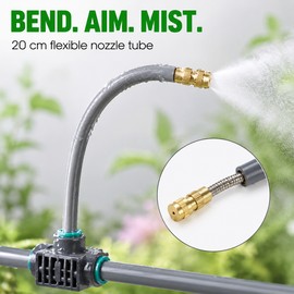 Dual-Zone Programmable Garden Misting & Irrigation Kit, 10/20/30m