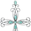 Dicksons Filigree Black Turquoise Stones 20 Inch Metal Decorative Hanging