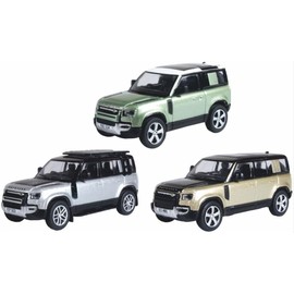 Oxford Diecast 3 Piece New Defender Gift Set - B Scale Model Set - Manual, Small, Unisex - Pangea Green, Indus Silver, Godwana Stone