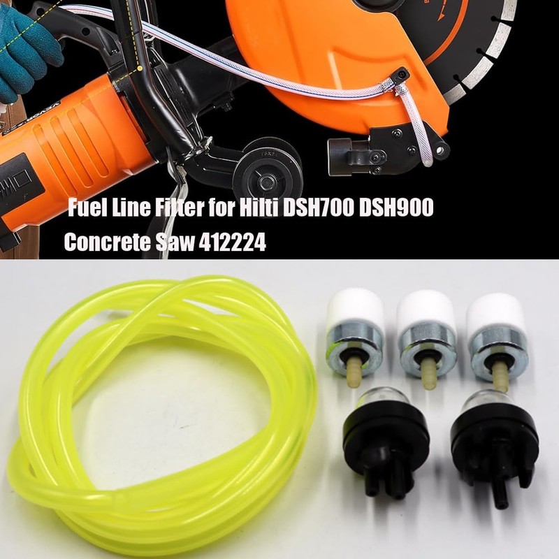 Fuel Line Filter Kit Compatible with Hilti DSH700 DSH900 Concrete