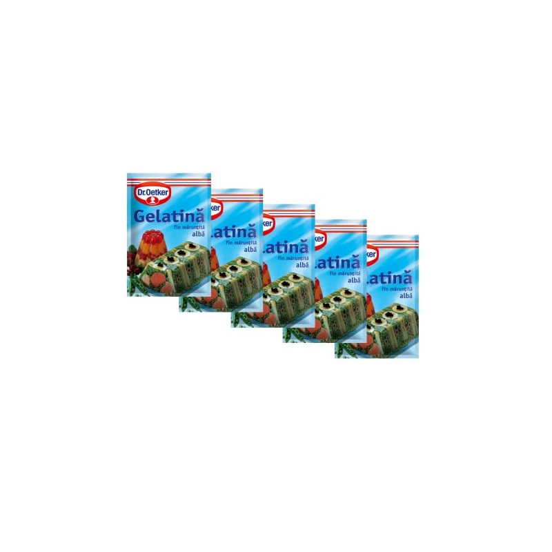 Dr. Oetker Finely Grated Clear Gelatine 10g [Pack of 5]