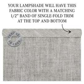 FenchelShades.com Lampshade 4" Top Diameter x 16" Bottom Diameter x 9" Slant Height with Washer (Spider) Attachment for Lamps with a Harp (Designer Linen Oatmeal)