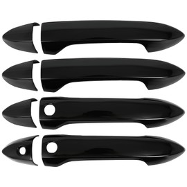 LUJUNTEC Exterior Door Handle Covers Compatible with 2013-2017 for Honda Accord,2016-2022 for Honda Pilot,2017-2022 for Honda Ridgeline, 4PCS Door Handle Covers ABS Door Handle Protector,Black