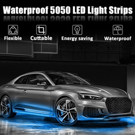 XT AUTO 8pcs 12V Super Bright 30cm 15 LED Flexible Waterproof LED Strip light for Car Interior & Exterior Decoration DRL Day Running Light Or Boat Bus Garden