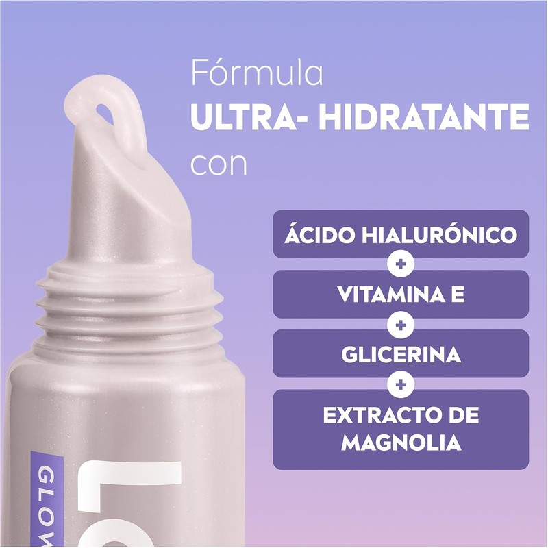 LABELLO Bálsamo Labial Glowy Lips Clear 4.8gr, con Extracto de