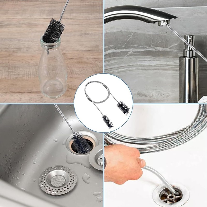 Flexible Pipe Cleaning Brush Narrow Drain Hole Cleaning Tool for