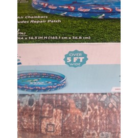 Bluescape Inflatable Swimming Pool for Kids Bluescape Shark Pool 3-Ring Age 2+