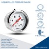 SENCTRL 0-15 Psi Fuel Pressure Gauge, 1-1/2" Dial Size, 1/8"