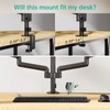 WALI Triple Monitor Mount for 13-27 inch Screens, Adjustable 3