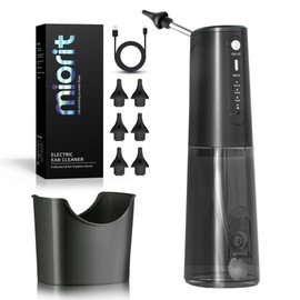 MIORIT Ear Wax Removal Kit - electric ear wax removal 3 Pressure Modeselectric Ear Cleaner Tool Typc-C Charging, Safe and Effective Water Ear Wax Removal Kit for Adults & Kids Home Use, Black