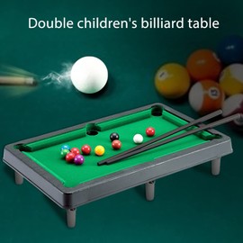 Mini Pool Table, Miniature Billiard Pool Game Set, Interactive Simulation Mini Tabletop Portable Billiards Game Pool Table for Desktop Decoration Ornament for Kids Adults Family
