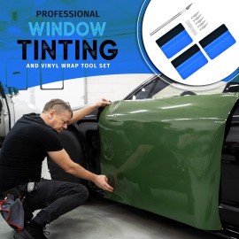 Polkastore Ltd 3-Pack 4" Felt Squeegee & Craft Knife Set – Vinyl Wrap Tool Kit for Car Wraps, D