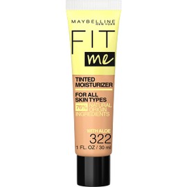 Maybelline Fit Me Tinted Moisturizer, Natural Coverage, Face Makeup, 322, 1 Count