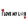 StickerTalk Dog Bone I Love My Lab Vinyl Sticker, 6