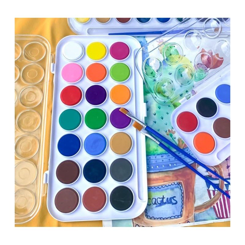 Creativity Point Watercolour Paint Set, 21 Colours with 1 Paint