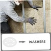 NOLITOY Stainless Plastic Washers 200pcs Set Keyhole Flat for Insulation