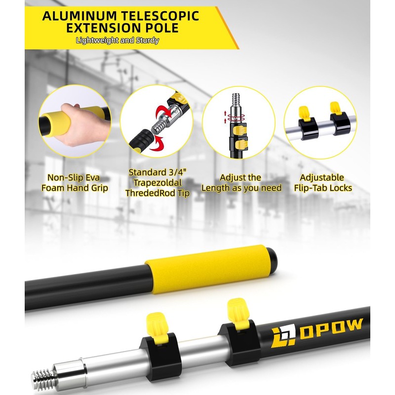 20 Foot High Ceiling Duster Kits with 5-12ft Heavy Duty