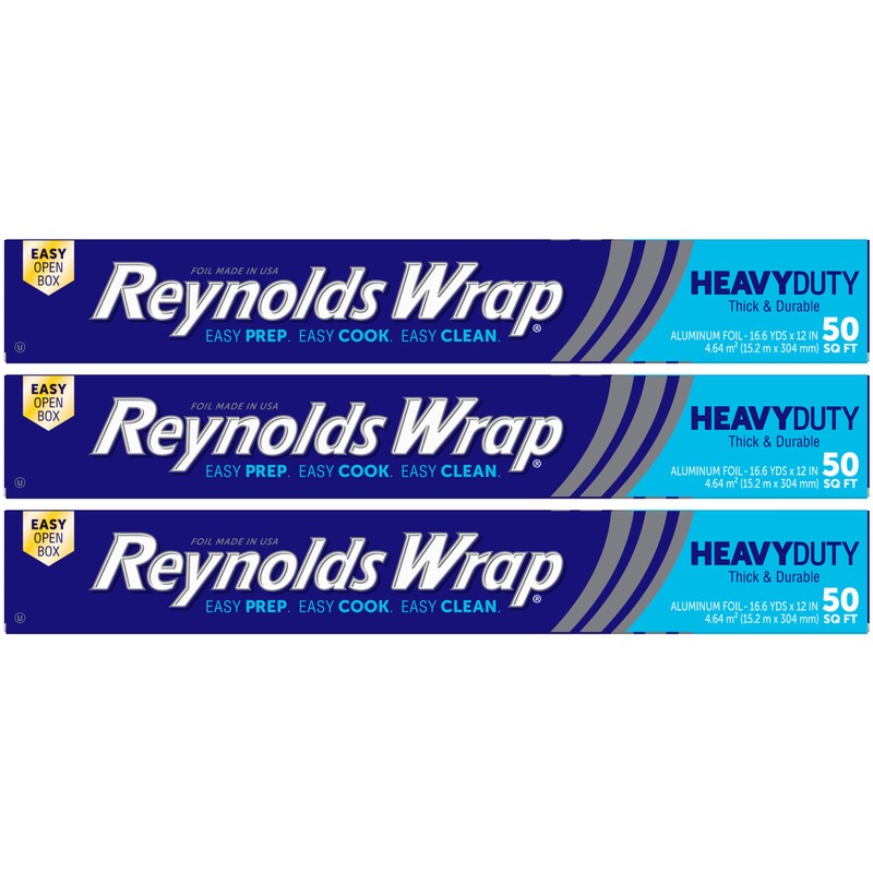 Reynolds Wrap Aluminum Foil, Heavy Duty, 50 sq ft, (3