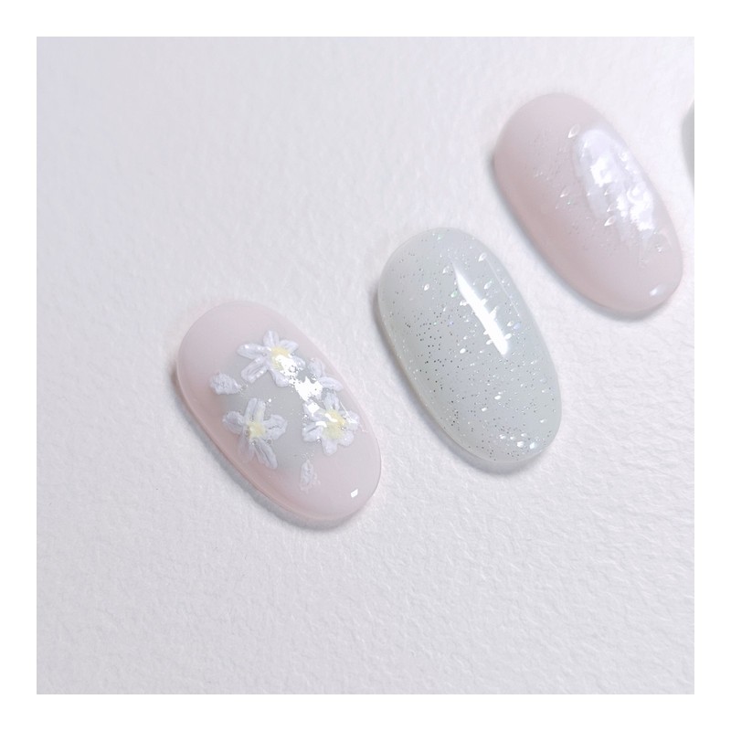 Oil Painting Handmade Nail Tips - Almond Long / 유화