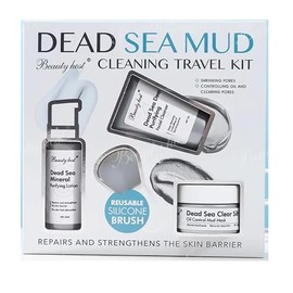 3-teiliges Reinigendes Totes-Meer-Pflegeset,Geschenkset Frauen,Gesichtspflege – Tiefenreinigender Gesichtsreiniger, Klärende Schlamm-Maske zur Öl-Kontrolle, Mineralische Reinigungslotion