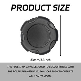 SWQS Gas Cap Fuel Cap for Polaris Ranger RZR General 1000 900 800 700 500 570 500 Turbo ETX M1400, Fuel Tank Cap Replacement OEM # 5439075 5433687 2521751, Car Accessories