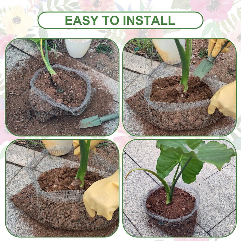 Foyego 4Pcs 15 Gallon Root Guard Baskets for Plants, Underground