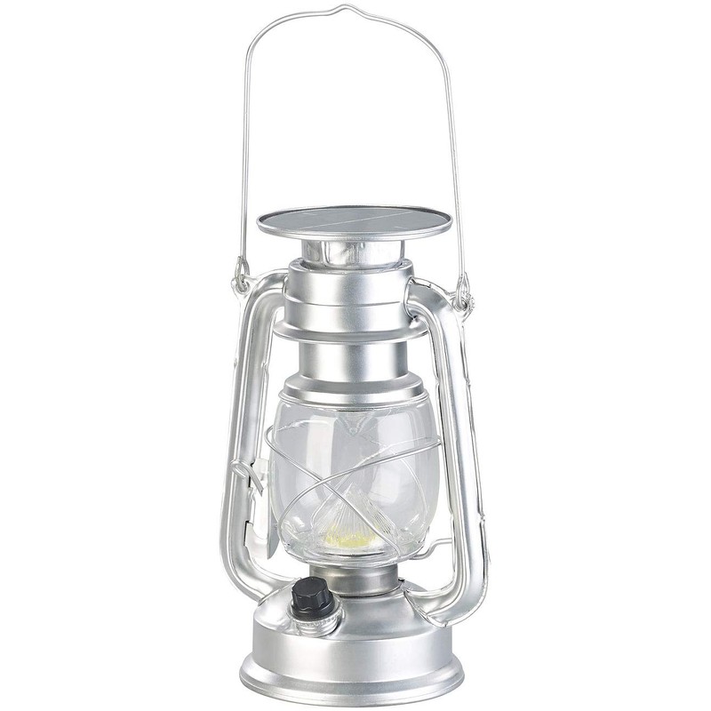 Lunartec Storm Lantern LED Solar: Set of 2 Dimmable High-Power