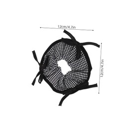 Healeved 2pcs Retro Hair Ties with Bow Checkerboard Pattern Non Slip Scrunchies for Women and Stylish Ribbon Hair Accessories