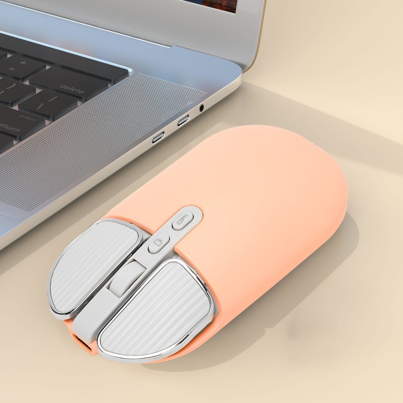 Wireless Mouse BT5.1 Or 2.4GHz Silent Click Adjustable DPI 500mAh