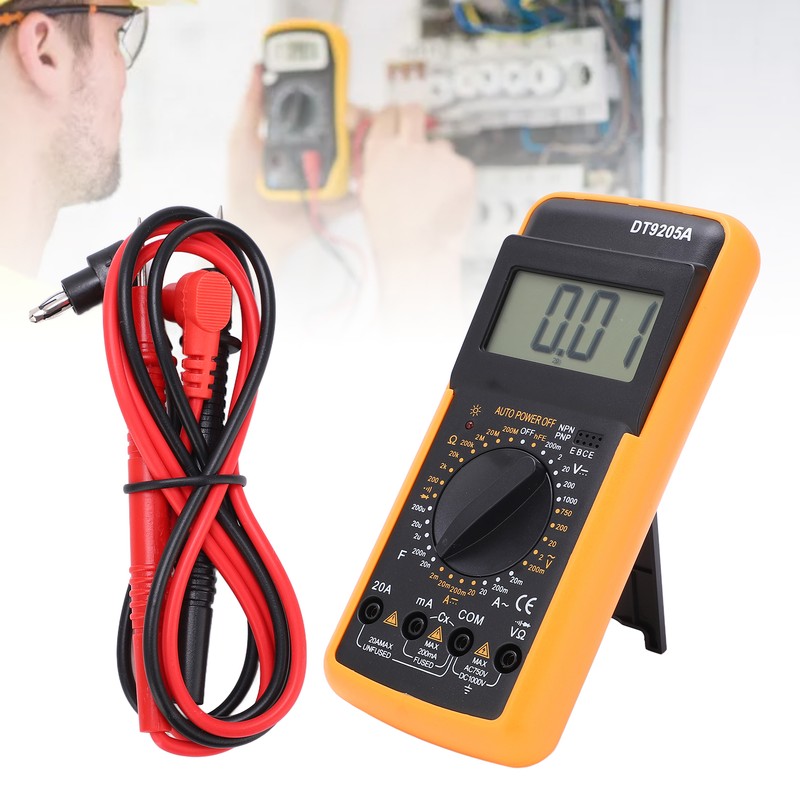 DT9205A Multimeter Digital Universal Meter Multifunctional Electrical Tester with High