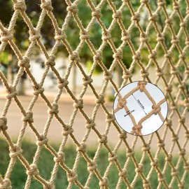 KACQIHTU Hemp Rope Net Child Safety Net Rope Fence Stairs Balcony Railings Garden Playground Safety Protection Rope Netting Climbing Net for Kids