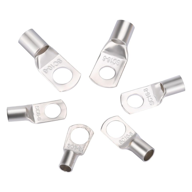 Pack of 150 Cable Lugs Terminal Plugs Tin-Plated Copper Crimping