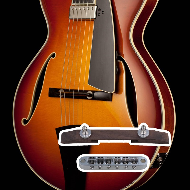 Yibuy 15mm Wide Chrome Rosewood Jazz Acoustic Guitar Bridge with