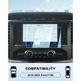 For 2023 Ford F150 Screen Protector - 2015-2020 2021 2022 2023 F150 Accessories (XL/XLT) 9H Tempered Glass 8 Inch Navigation Touchscreen Anti-Scratch Reduce Fingerprints High Sensitivity HD Clear