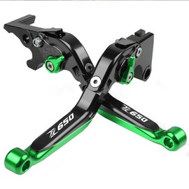 FREAXLL Z650 Folding Brake and Clutch Levers Set for Z650 Z 650 Ninja 650R V.ersys 1000 2016 2017 2018 2019 20020 -Green/Black