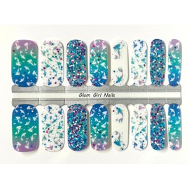 Glam Girl Nails Mermaid Goddess Sparkle Nail polish strips / Nail Wraps / Nail Stickers
