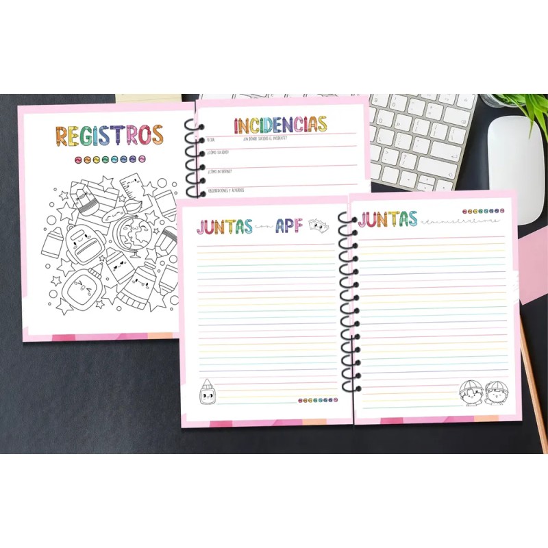 Agenda Directora Primaria/pree Personalizable 2026 Cute