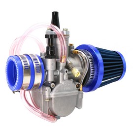 Carburetor Carb with Intake Manifold Air Filter Spare main jet Kit Universal Suitable For 2t/4t Scooter Motorbike Motorcycle Mped Speedboat ATV UTV Go Kart Accessories （P-W-K 21-34mm） (30mm, Blue)