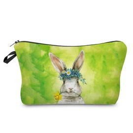 Livel lhood Bunny Gift Rabbit Makeup Bag Cute Small Organizer Bag Travel Toiletry Zipper Pouch Easter Bunny Gift Bunny Cosmetic Bag for Rabbit Women Lovers Friends BFF