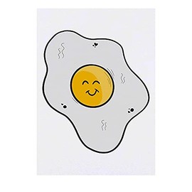 'Fried Egg' Temporary Tattoo - Water Resistant, Skin-Safe, Non-Toxic Transfer (TO00044758)