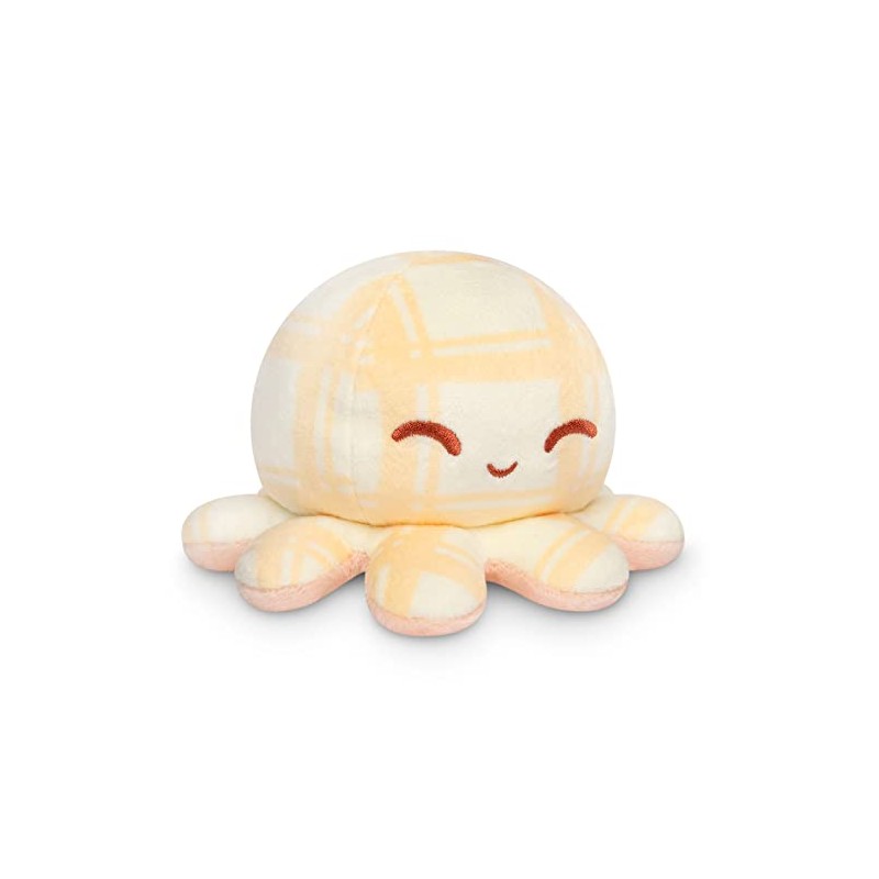 TeeTurtle - The Original Reversible Octopus Plushie - Tan Plaid