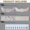 Noerrors Pack of 20 Glitter Freckles Face Tattoo, Multichrome Holographic