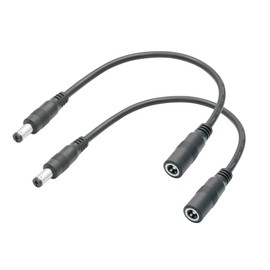 Short 12V DC Power Cord 6inch, DC 5.5mm x 2.5mm Female to 5.5mm x 2.1mm Male Plug Power Charging Cable Extension Cord 20AWG, for Router Speaker etc Other 5521 Port Equipment - 2Pcs