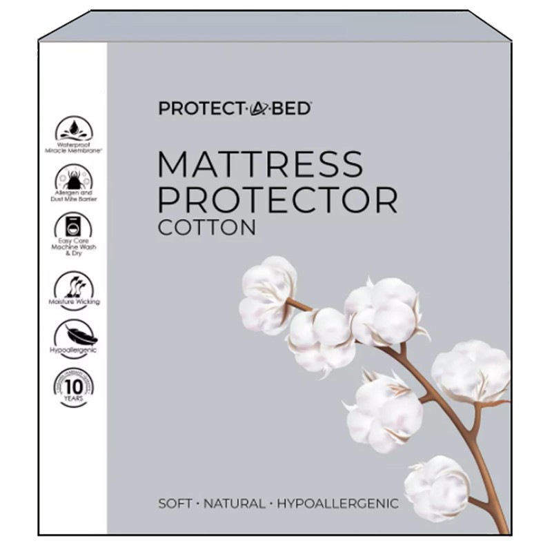 Protect-A-Bed Cotton Jersey Mattress Protector, Queen