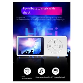 Dpaaoyer MP3 Player USB Charging Record Digital Display Screen Media Portable Running Walking Music Play Blue