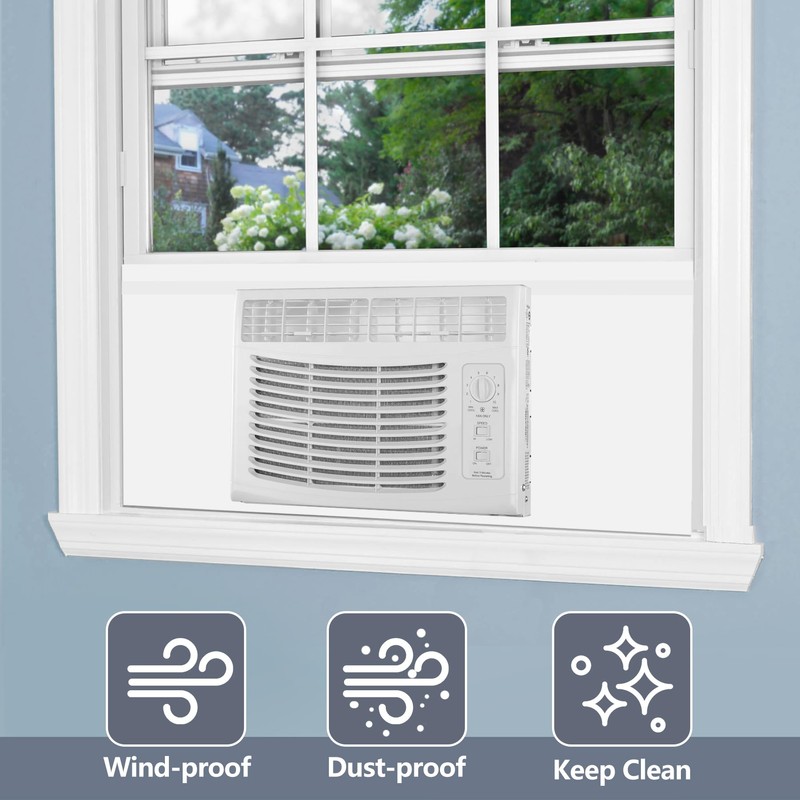 Flamorrow Window Air Conditioner Side Foam Panels, Indoor Window Air