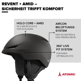 Atomic Men's AN5006732M Ski Helmet, Black, 55-59