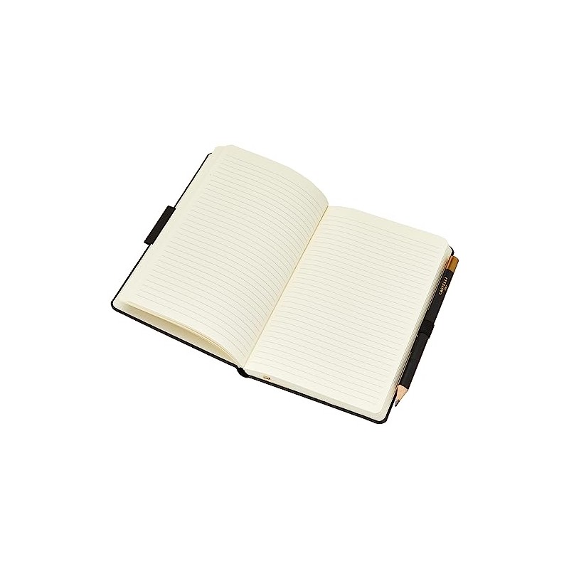 Castelli RQ24/25-464 Medium Lined Ruled Tucson Notebook - Graphite Black