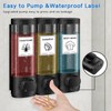 Volufia Shower Dispenser 3 Chamber No Drill, Shampoo Dispenser for