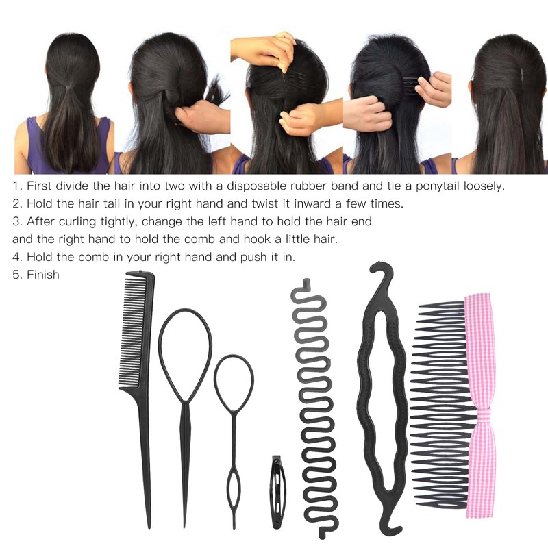Professional DIY Hair Accessories Pin Clip Tail Comb Hair Braiding